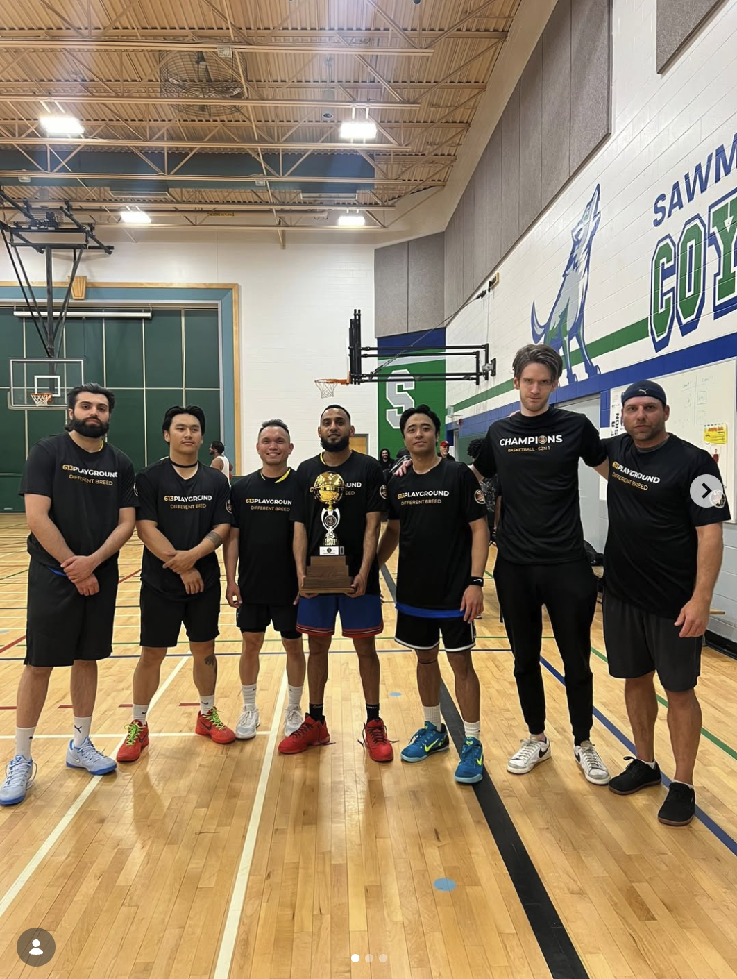 Denver team with the Season 1 trophy